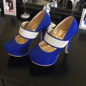 Never Used Suede Bling heels